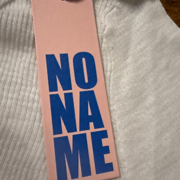 No Name is Needed Crewneck Tee white Ribbed short-sleeve, Small new with tag. - Picture 3 of 3